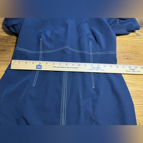 ASOS NWT Chic Navy Midi Dress with front Slit Size 10 - Picture 2 of 15